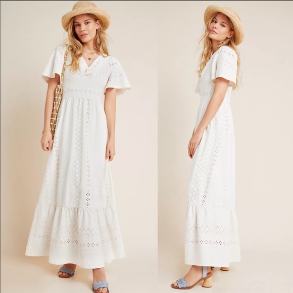 Anthropologie Dresses & Skirts - Anthropologie Maeve Rochelle Eyelet Maxi Dress S